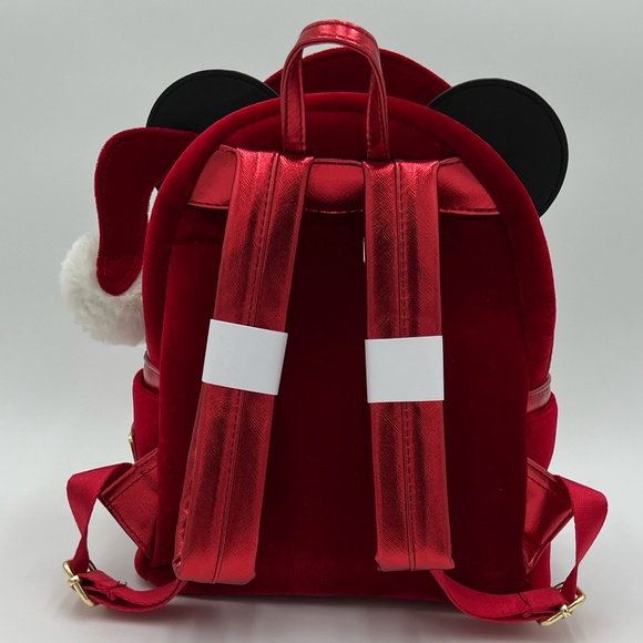 Loungefly Santa Mickey Mouse Mini Backpack - Picture 3 of 7